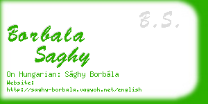 borbala saghy business card